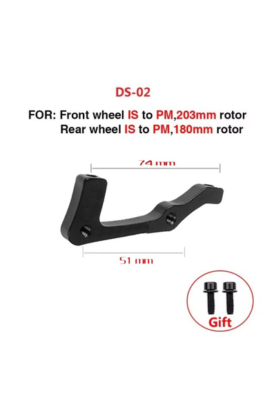 Choice DS02 Bike Disc Brake Rotor Mount Adapter MTB Ultralight Bracket IS PM ...