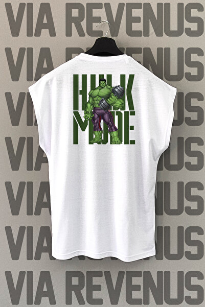 Vordevia Hulk Mode Back cu imprimeu Zero Sleeve bumbac 100% Sport tricou