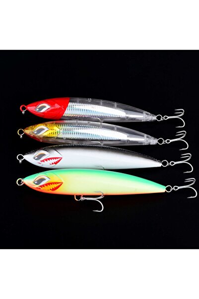 Choice h249-4pcs 4 قطع طعم صيد عائم كبير على شكل قلم رصاص، طعم صناعي للصيد با...