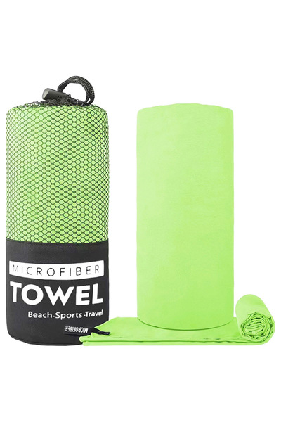 Choice منشفة رياضية سريعة الجفاف، لون أخضر فسفوري، مقاس 80×180 سم، مصنوعة من ...