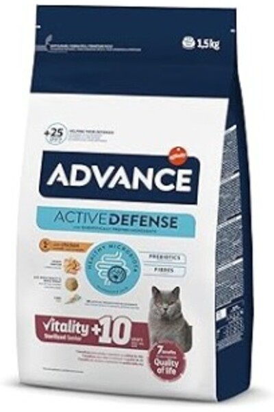 Advance Sterilized Kısırlaştırılmış Yaşlı Kedi Maması, 1.5 Kg
