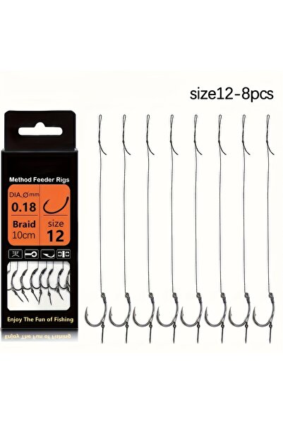 Choice 8 قطع من معدات صيد الأسماك باستخدام طريقة التغذية، 12 قطعة، سلك مضفر 4...