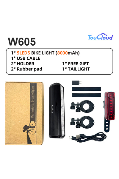 Choice W605 Light Taillight 5/8LEDS Bicycle Lights Front High Lumen Bike Ligh...