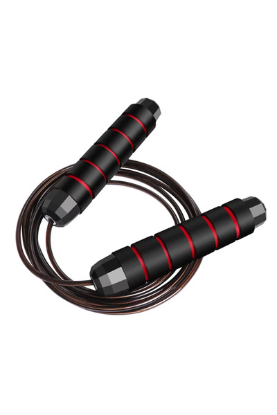 Choice حبل قفز سريع أسود وأحمر، قطعة واحدة، سلك فولاذي، حبل قفز قابل للتعديل،...