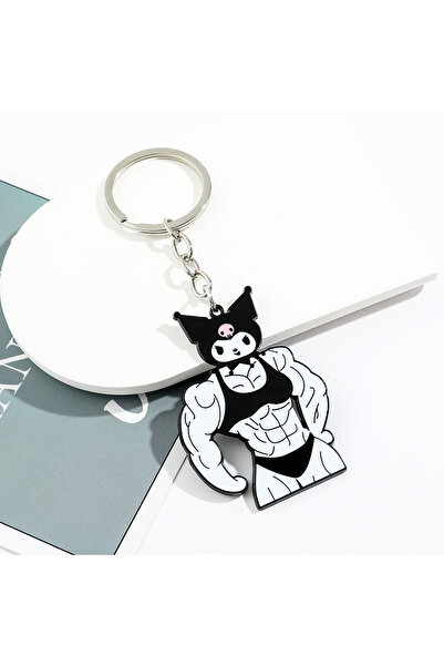 Miniso سلسلة مفاتيح كورومي كاواي سانريو هيلو كيتي سلسلة مفاتيح معدنية شخصية أ...