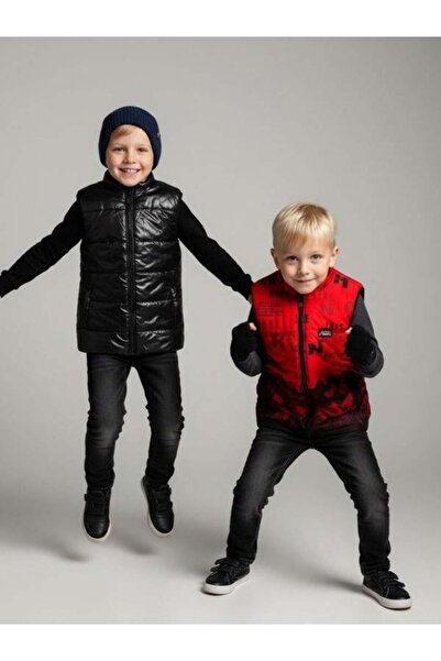 Zekids Vestă cu design cu două fețe pentru băieți