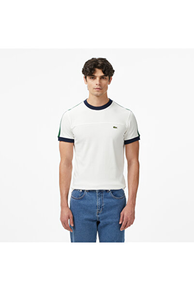 Lacoste Erkek Regular Fit Bisiklet Yaka Beyaz T-Shirt