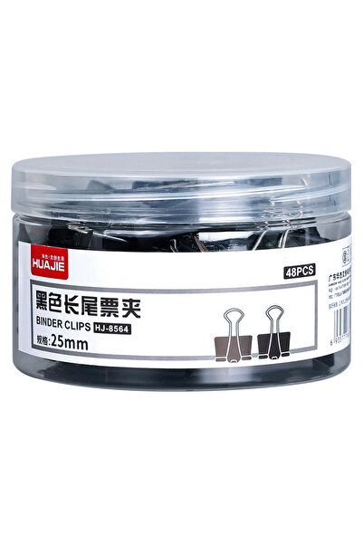 Choice5 مشابك ورق معدنية سوداء اللون من هواجي، مقاس 25 مم (48 قطعة)، مشابك ور...