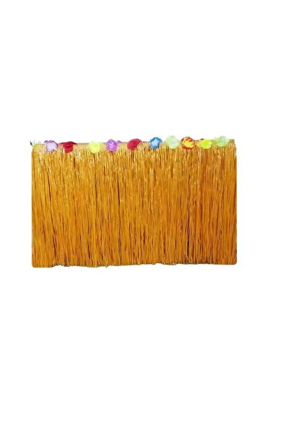 Choice تنورة طاولة من القش الأصفر بمقاس 200 × 60 سم، مناسبة لحفلات هاواي، أو ...