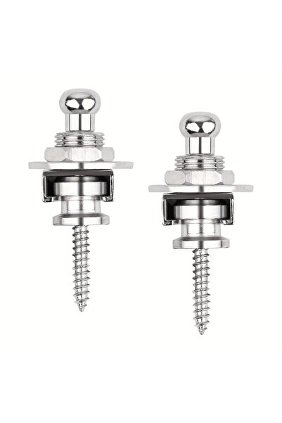 Choice1 2pc Silver 2pcs premium alloy guitar with lk strap, gold and black, s...