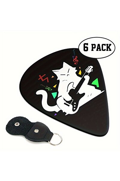 Choice 0.71mm A84 6 Pcs Original Sound Guitar Picks, Double-Sided Printed Uku...