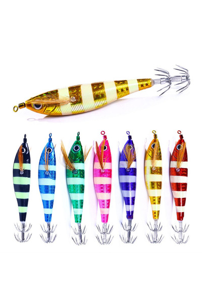 Choice 7 قطع من طُعم صيد الحبار الأفقي من أكيبيك، طُعم صيد الحبار الاصطناعي ل...