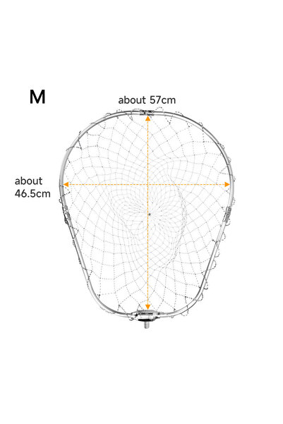 Choice شبكة صيد بيضاوية قابلة للطي من الألومنيوم من M SANLIKE، شبكة غمس من ال...