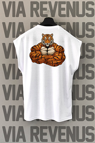 Vordevia Αθλητικό μπλουζάκι Gym Tiger Back με τύπωμα με μηδενικό μανίκι, 100%...