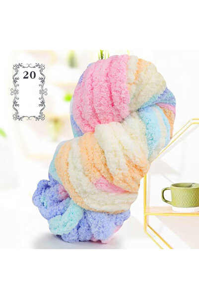 Choice 20 Marshmallows 500g of Thick Chenille Yarn for Blankets, Ultra-Soft, ...