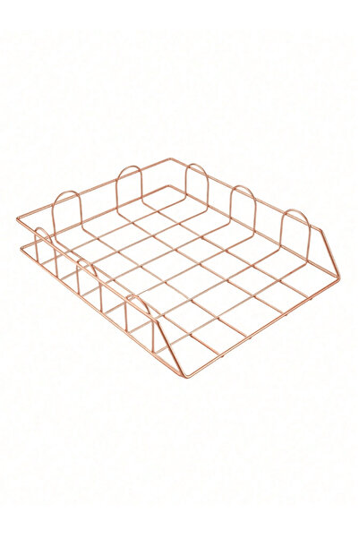 Choice pink 1pcs Desktop File Organizer Metal Stackable Horizontal Letter Tra...