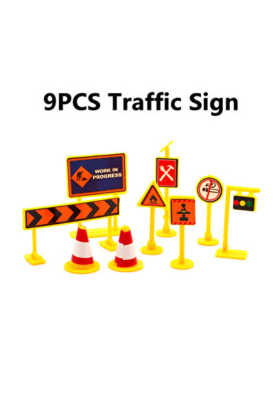 Choice 9PCS Traffic Sign Road Barrier Obstacle Field Fence Traffic Sign Mini ...