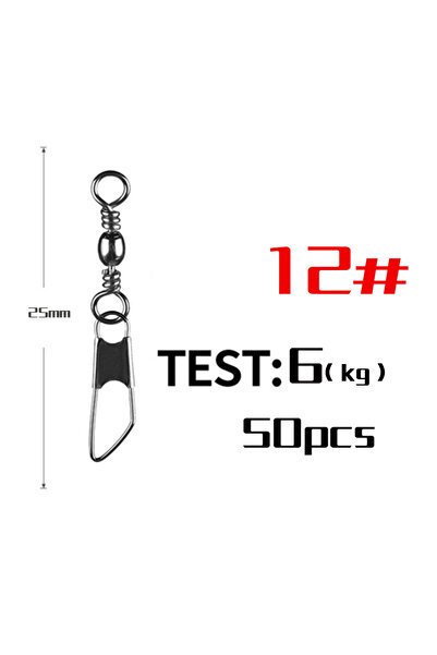 Choice 50 قطعة من مشابك دوارة من الفولاذ المقاوم للصدأ، مقاس 12، عالية المتان...
