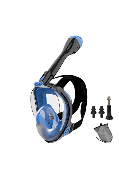 Choice قناع غطس أزرق كامل الوجه، مقاس كبير/كبير جدًا، مناسب للبالغين والشباب،...