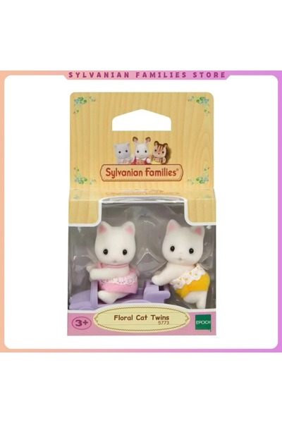 SYLVANIAN FAMILIES مجموعة أثاث شخصيات فتيات أنمي، مجموعة حيوانات كاليكو كريتر...