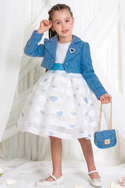 SÜSLÜ PİNK KİDS KIZ ÇOCUK BAYRAMLIK ELBİSE