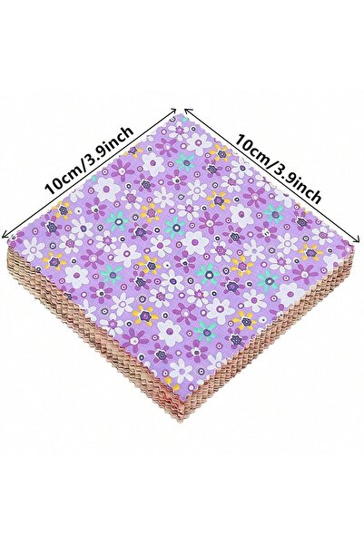 Choice 10CM 1464 100 pieces of colorful patchwork fabric, 10 cm pre-cut flora...