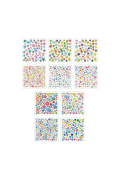 Choice 10 Sheets 10sheets Deco Star Sticker Set Mini Stickers for Scrapbookin...