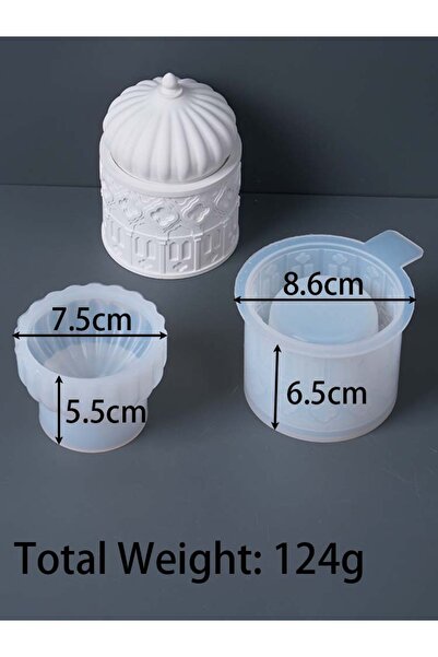 Choice قالب سيليكون مبتكر لتصميم برطمان شموع مع غطاء، مصنوع يدويًا على الطراز...