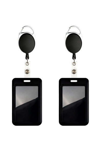 Choice 2set 1/2set card holder ID Badge Holder with Heavy Duty Carabiner Reel...