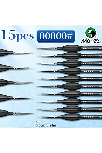 Choice15 15pcs 00000 15pcs Marie's Detail Paintbrushes Set,Miniature Thin Tin...