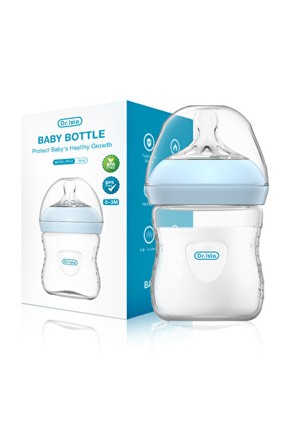 Choice زجاجة رضاعة أطفال زرقاء سعة 150/240/330 مل مصنوعة من البولي بروبيلين، ...