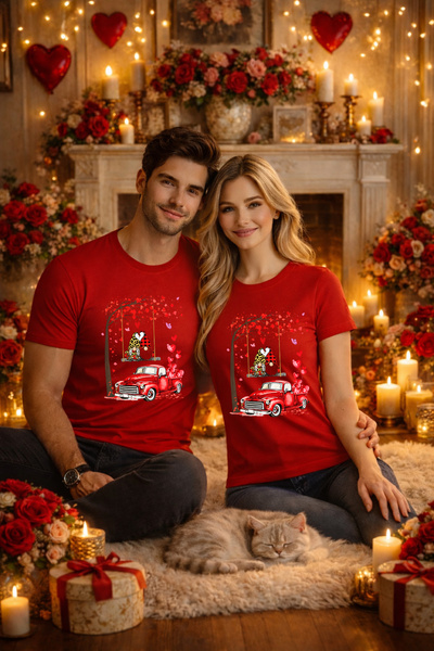 MVRDAR Unisex 100% βαμβακερό εξατομικευμένο μπλουζάκι συλλογής Αγίου Βαλεντίν...