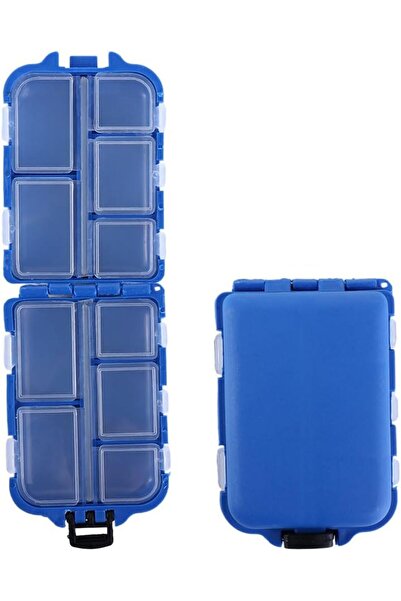 Choice صندوق أدوات صيد أزرق محمول، يحتوي على خطافات وطعوم صناعية، وحاويات لتخ...