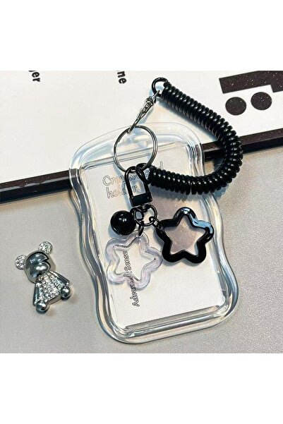 Choice غطاء بطاقة حافلة سوداء بسيطة شفافة لطالب الحرم الجامعي وبطاقة وجبة وبط...