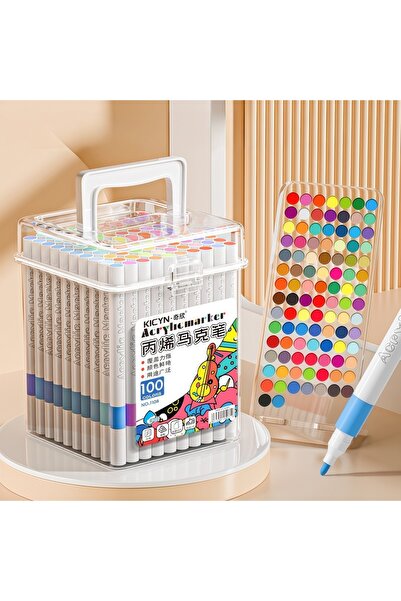 Choice ١٠٠ قلم تلوين أكريليك قابل للغسل بالماء، لا يتسرب لونه، وقابل للطبقات،...