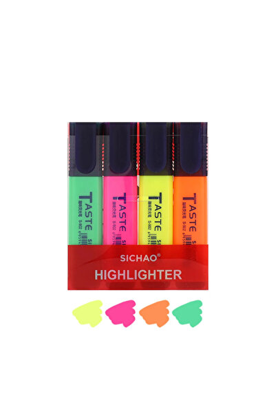 Choice 4 Colors 4/6/8 Colors Highlighters Oblique Tip Fluorescent Pens Smudge...