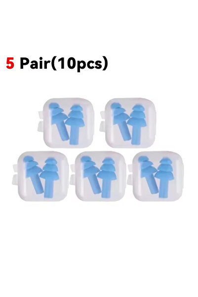 Choice 5 أزواج (10 قطع) 25/زوج واحد من سدادات الأذن، سدادات أذن سيليكون قابلة...
