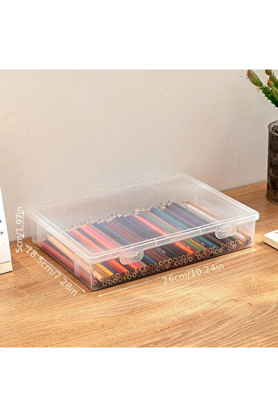 Choice حافظة أقلام رصاص كبيرة بسعة كبيرة من البلاستيك الشفاف مع قلم رسم ملون ...