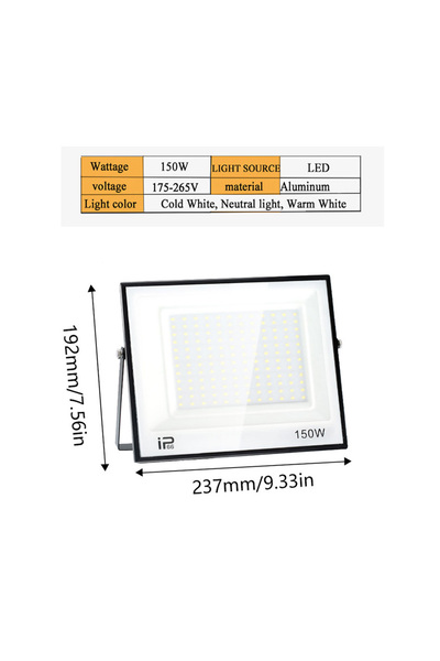 Choice Neutral Light 150W LED Spotlight Waterproof IP66 220V 20W 30W 50W 100W...
