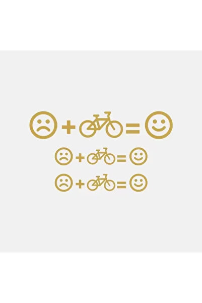 Choice3 gold3PCS 3PCS Bike Stickers Personalized MTB Road Frame Decals Emotic...