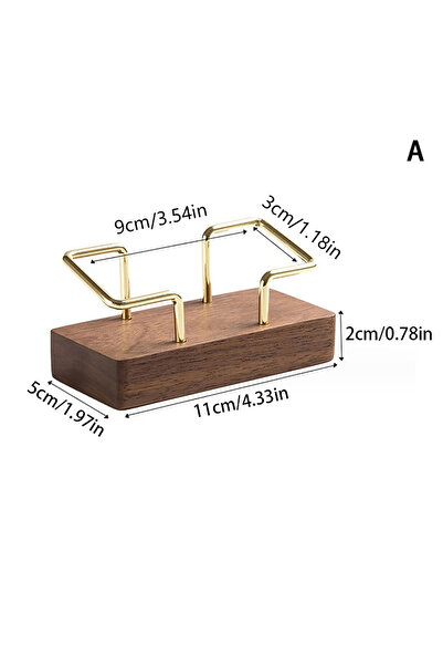 KOQZM A2 Black walnut Business Card Holder Organizer Office Desk Display Stan...