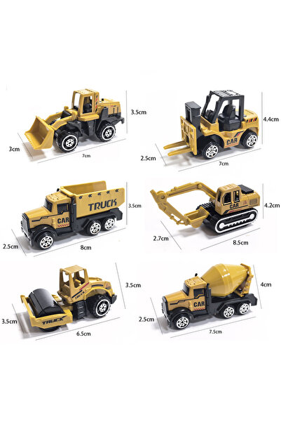 Choice 6pcs Crane Truck Car Set Parking Lot Toys Alloy Engineering Vehicle Tr...
