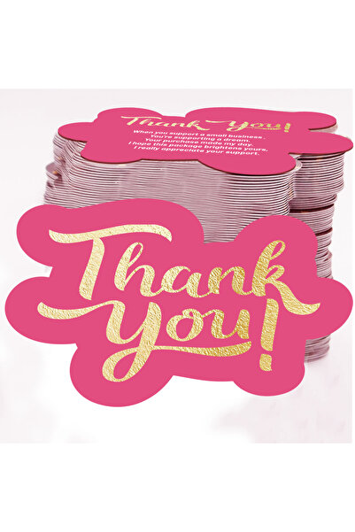 Choice بطاقات شكر وردية اللون، 100 قطعة، فريدة من نوعها، للشركات الصغيرة، بطا...