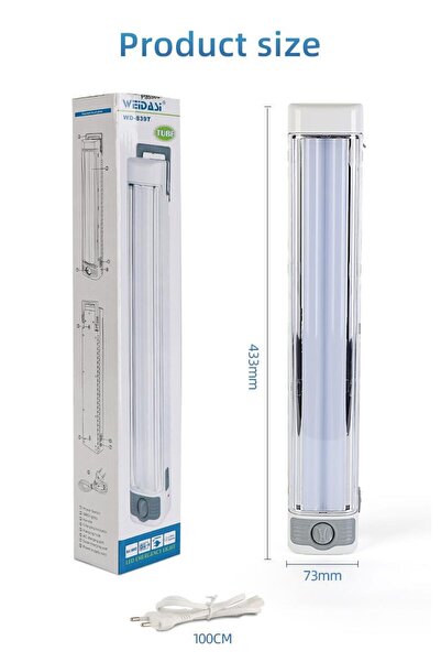 weidasi WD-839T 84 LED'li Şarjlı Profesyonel Işıldak - Yüksek Kapasiteli Batarya