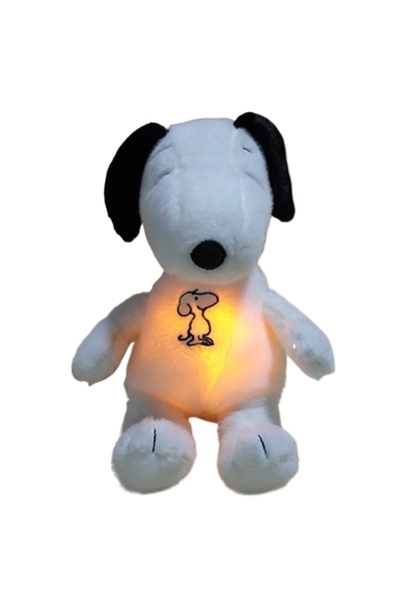 BANDAI Snoopy 2026 New Breathing Soothing Snoopy white dog Plush Doll Sleepin...