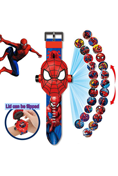 Miniso B New Disney Marvel Figure Spiderman Minnie 24 Projection Watch Digita...