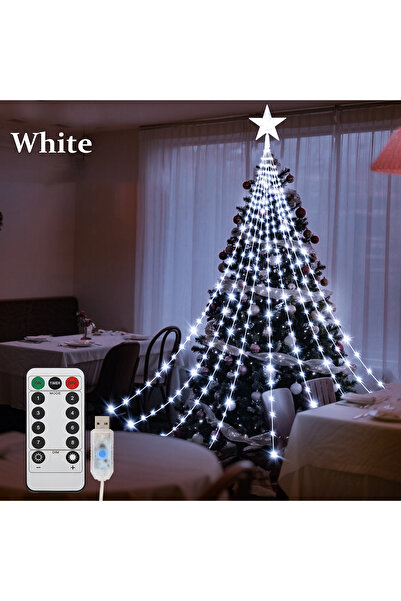 Choice 3M 282LEDS White LED Outdoor Christmas Tree Decorations Lights USB 2/3...