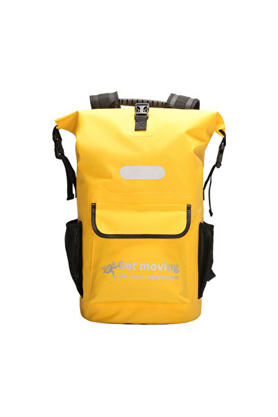 Choice حقيبة ظهر صفراء مقاومة للماء سعة 25 لترًا، حقيبة ظهر للسباحة، حقيبة عا...