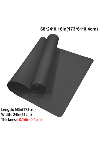 Choice حصيرة يوغا سوداء سميكة 4 مم من مادة EVA، مانعة للانزلاق، مناسبة للتمار...