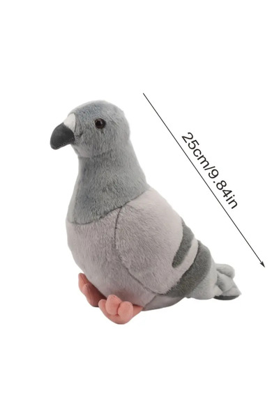 Choice 25cm Kawaii Simulated Gray Pigeon Plush Toy Cute Soft Stuffed Animals ...